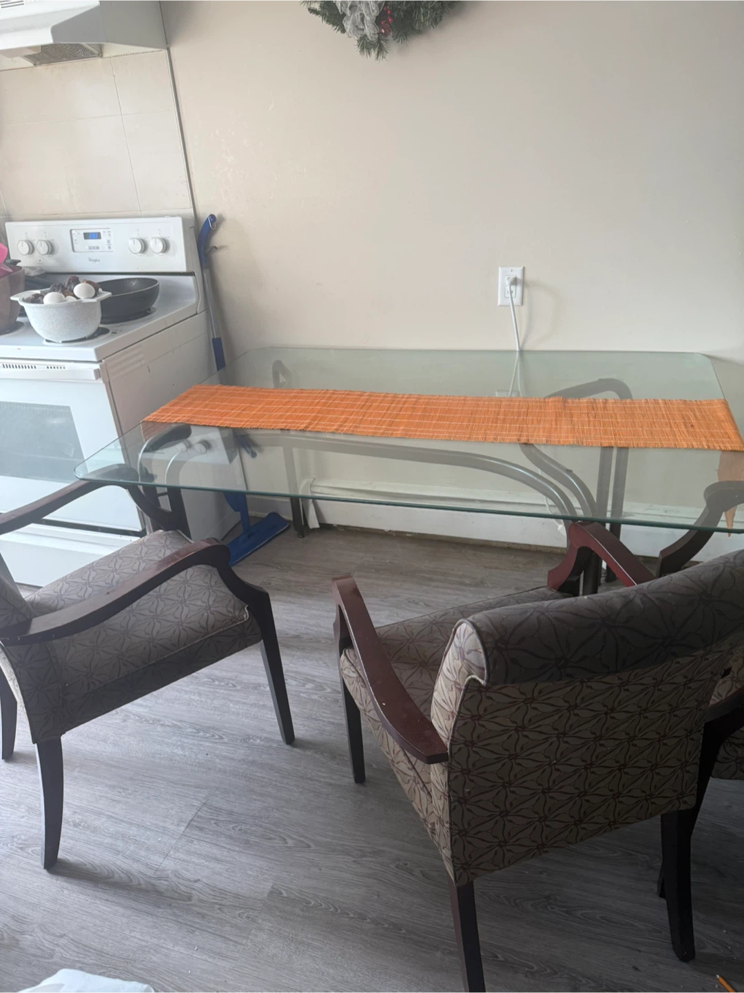 Glass Top Dining Table with 3Chairs - photo 3