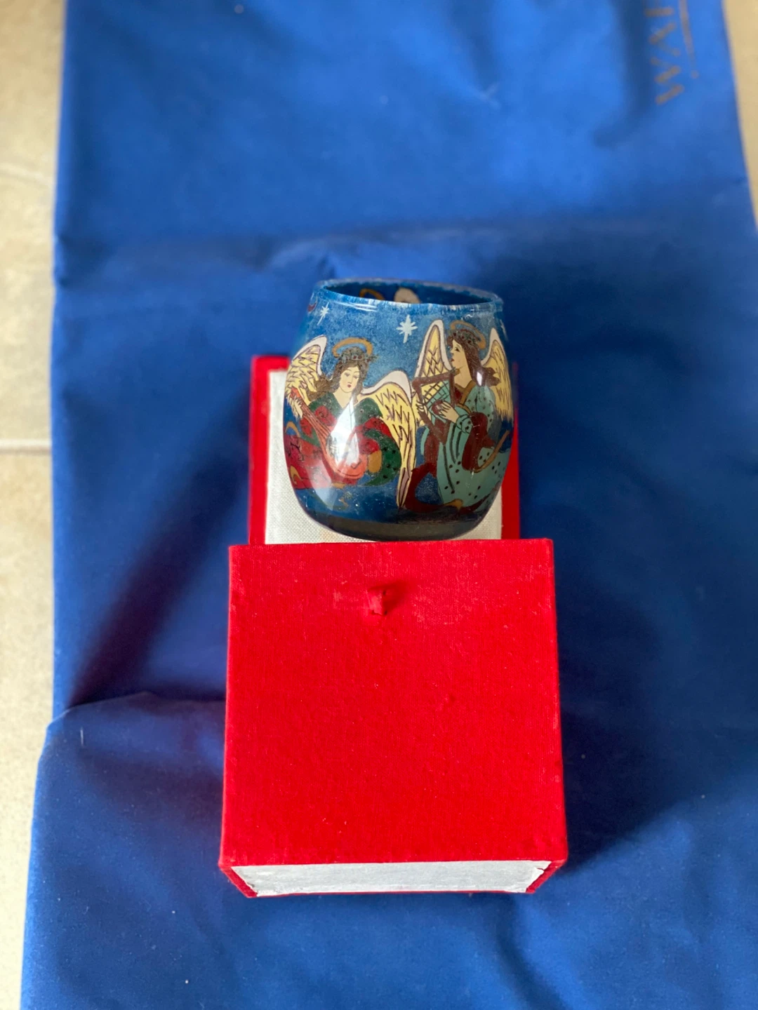 BNIB GANZ Glass Angel Tealight Holder with Box - photo 3