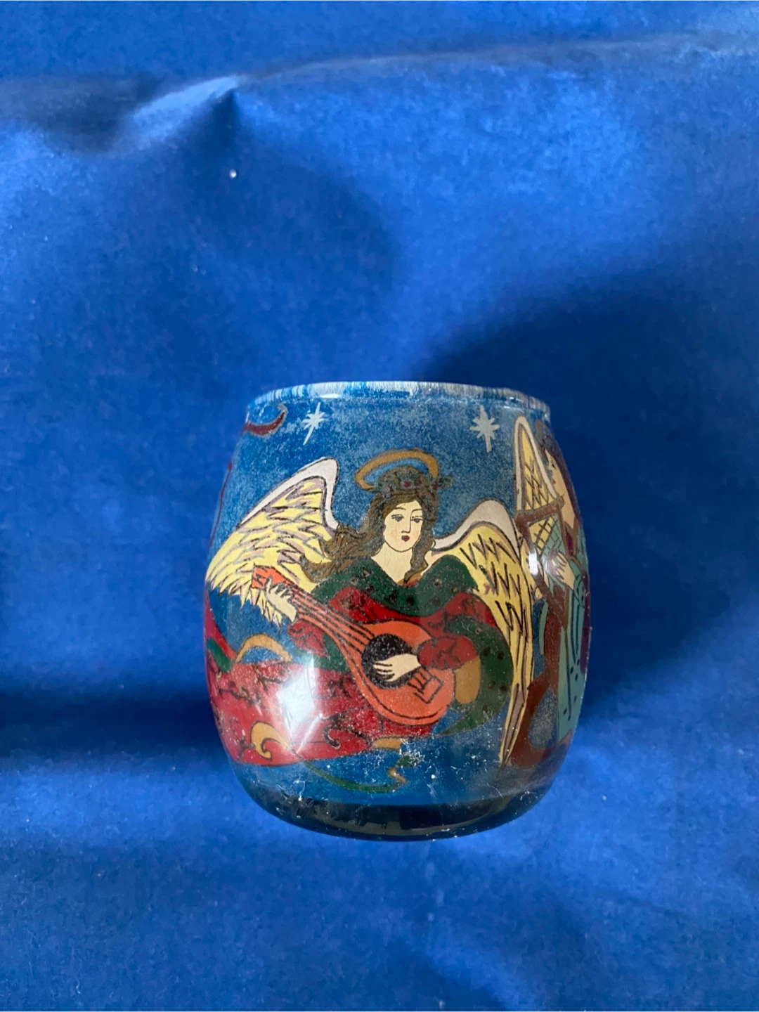 BNIB GANZ Glass Angel Tealight Holder with Box