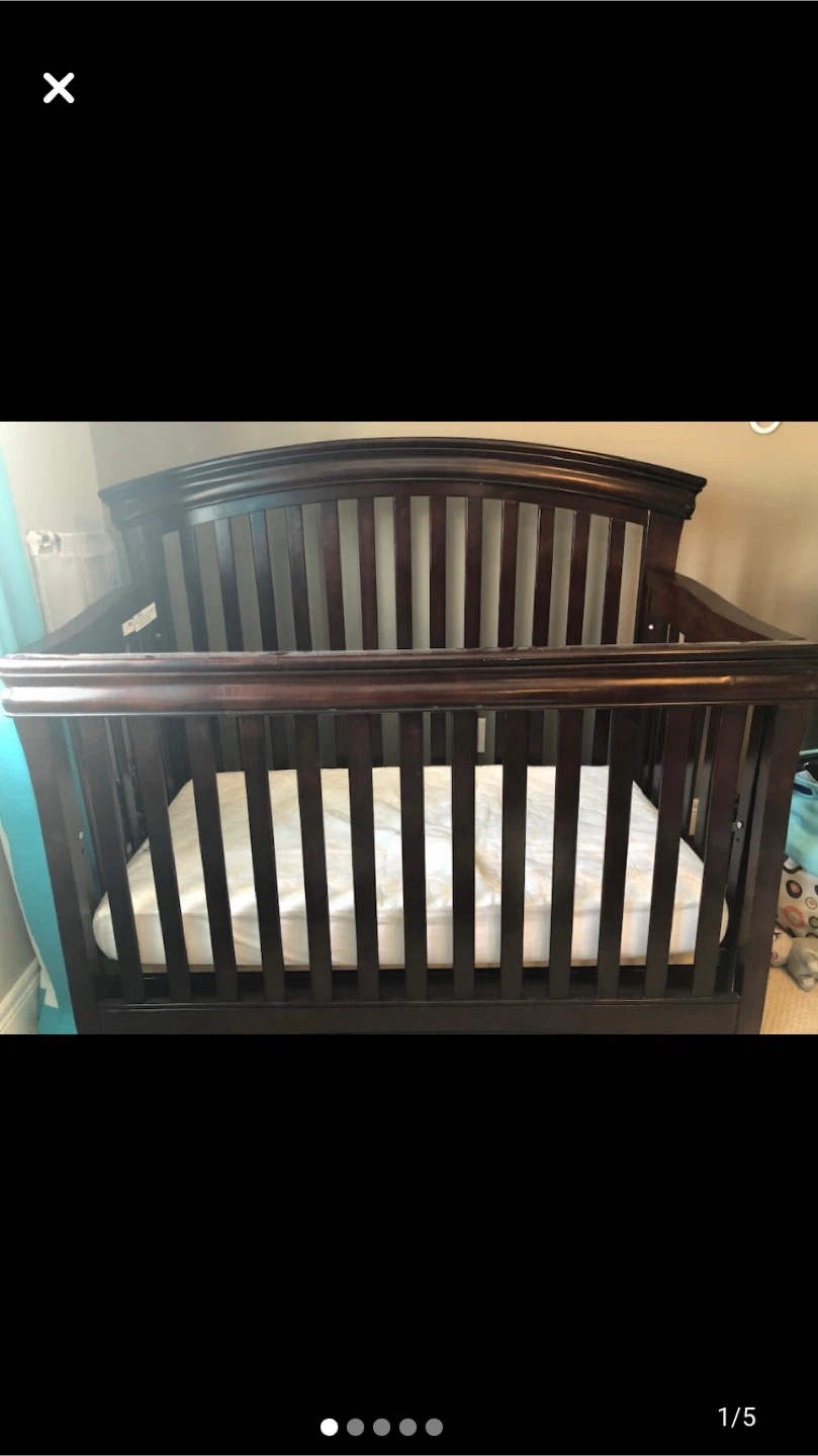 Shermag convertible crib & Sealy Baby Crib Mattress
