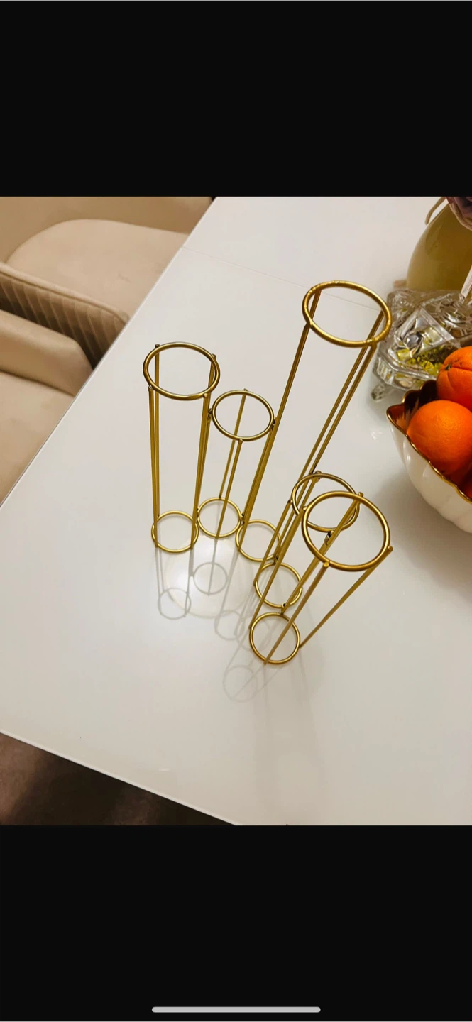 Gold Metal Test Tube Flower Stands