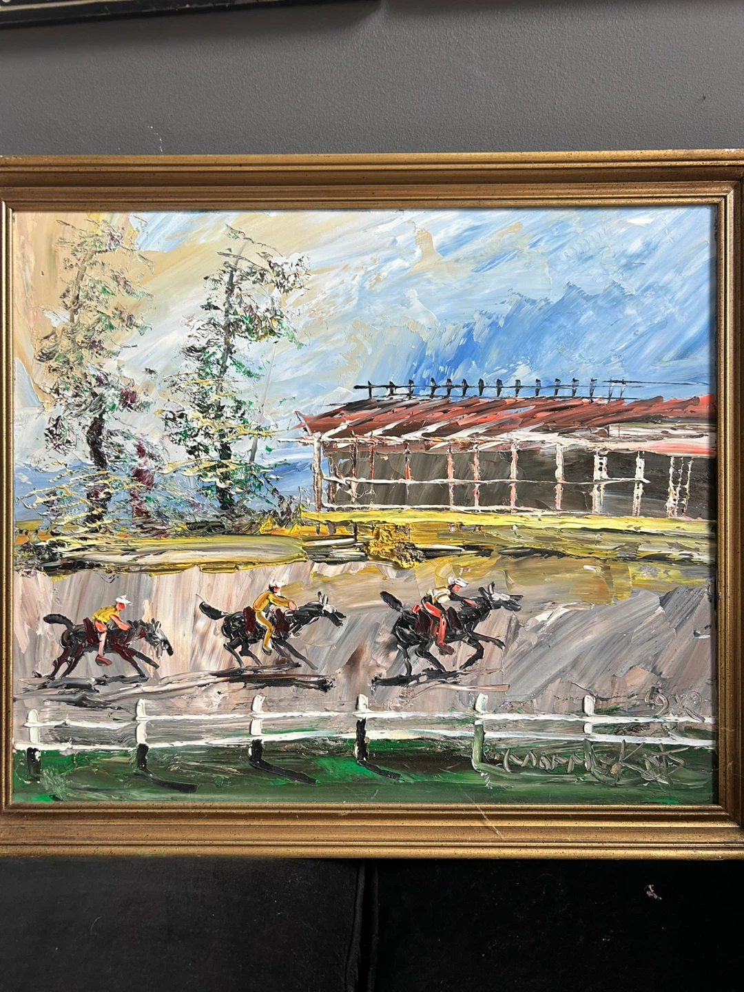 Original Morris Katz Oil Painting – Framed