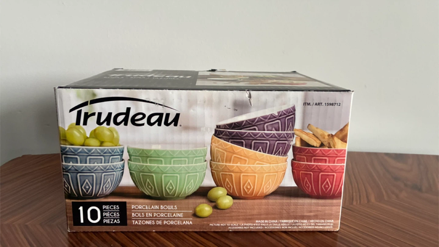 Trudeau 10-Piece Porcelain Bowls Set - New in Box!