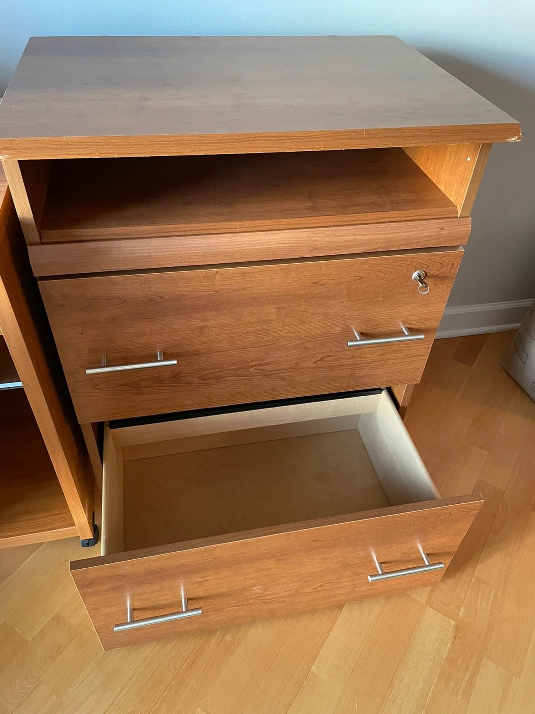 Wood Filing Cabinet with Drawers - photo 3