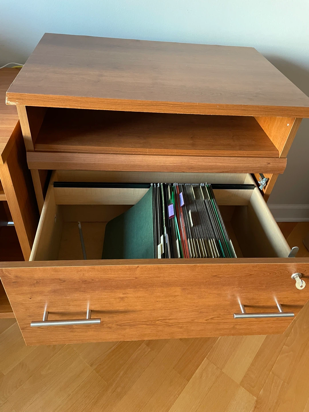 Wood Filing Cabinet with Drawers - photo 2