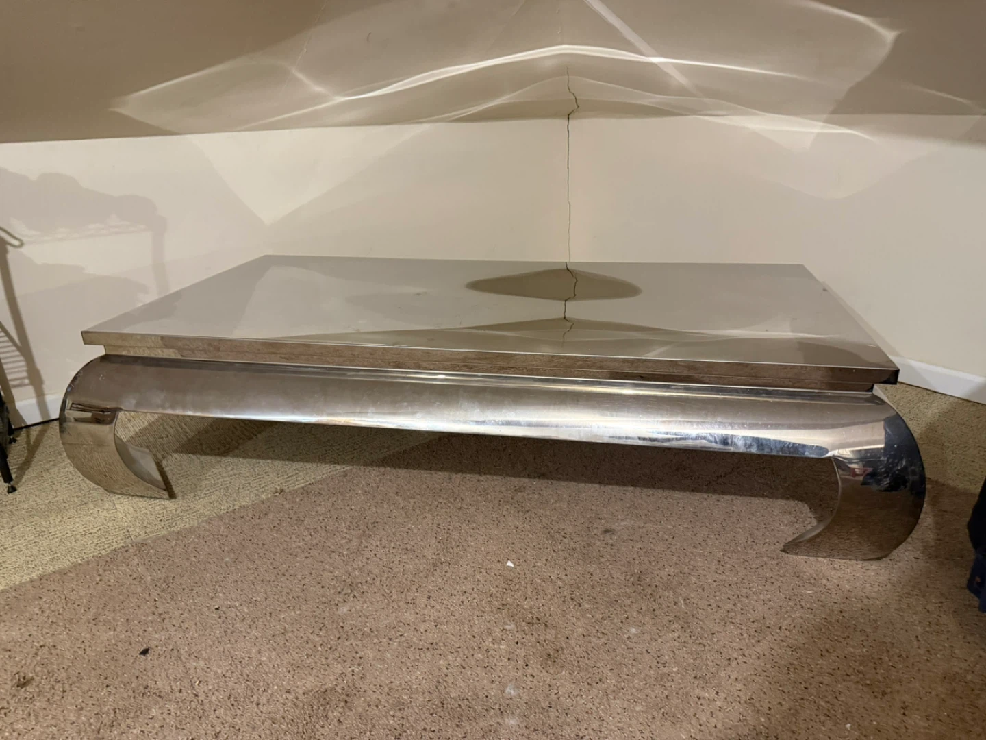 Silver Aluminum Coffee Table - photo 4