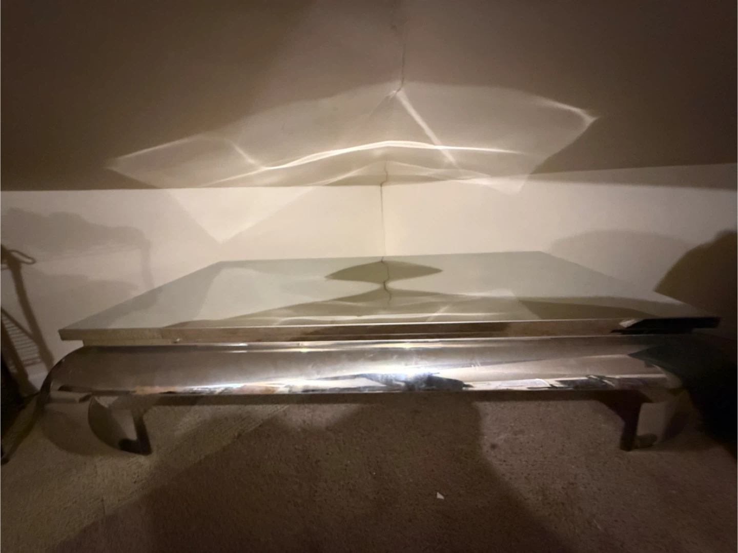 Silver Aluminum Coffee Table - photo 5