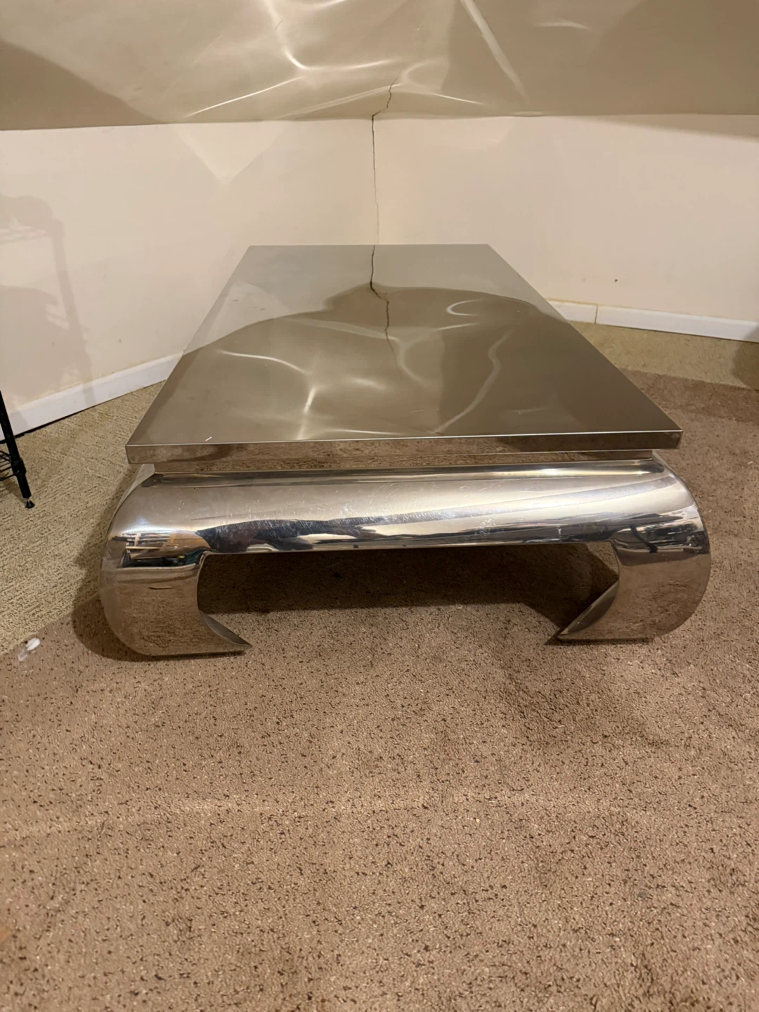 Silver Aluminum Coffee Table - photo 3