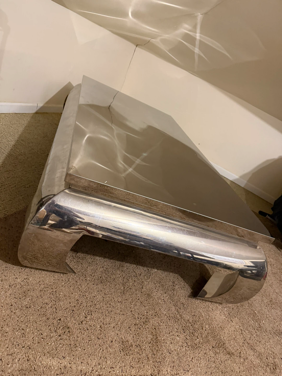 Silver Aluminum Coffee Table - photo 2