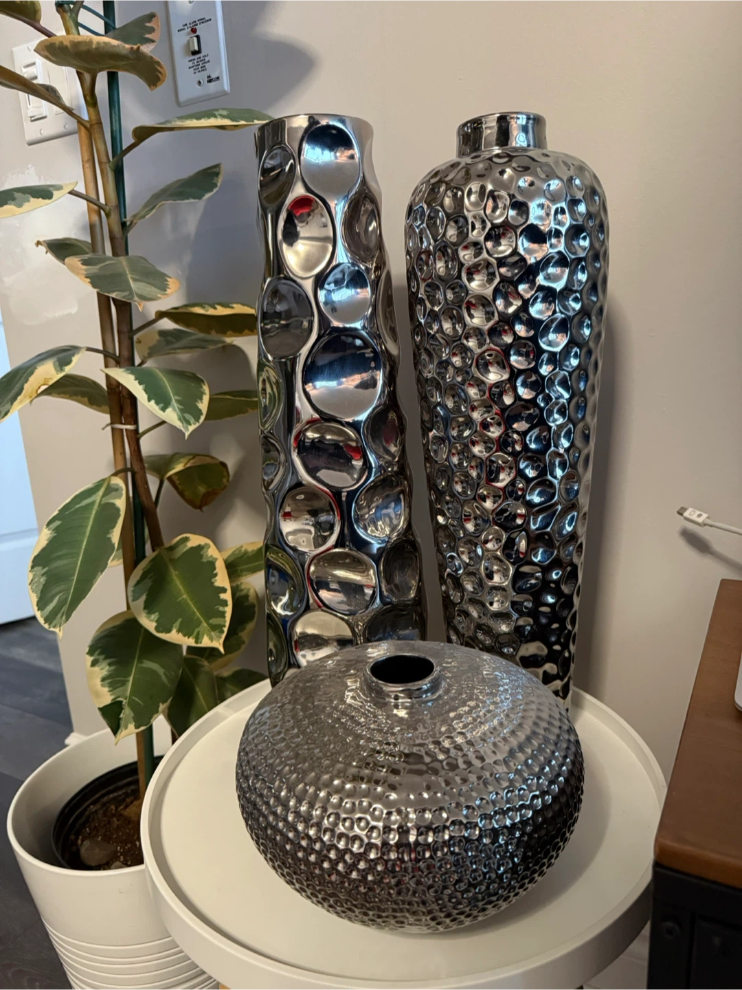 Decorative Silver Vases