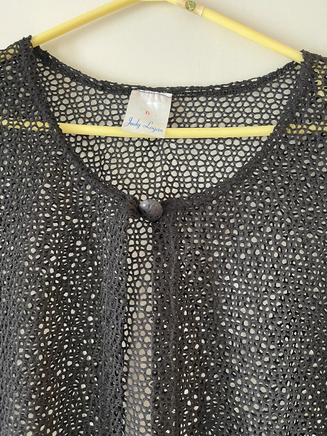 Judy Logan Black Mesh Top - Size XL - photo 3