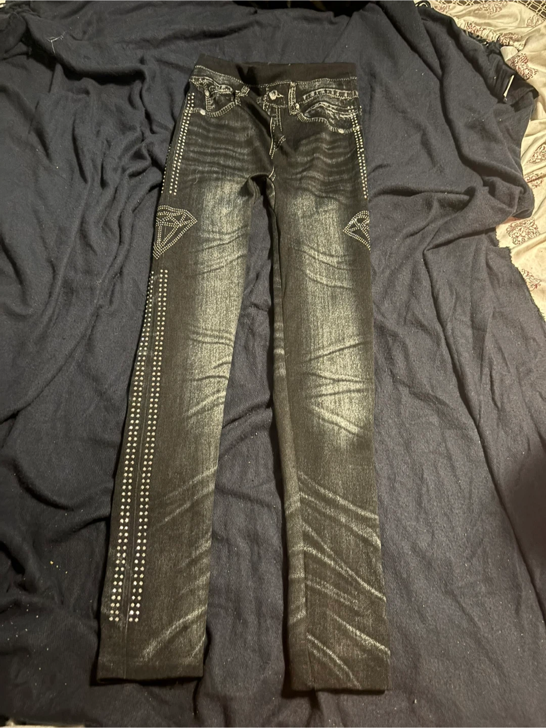 Embellished Black Wash Jegging
