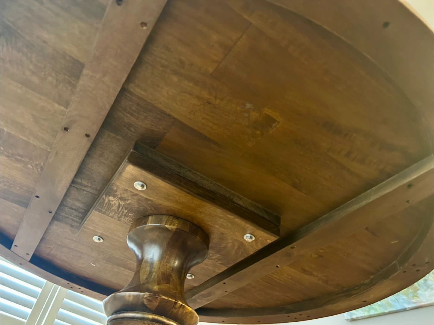 Solid Oak Pedestal Dining Table - photo 4