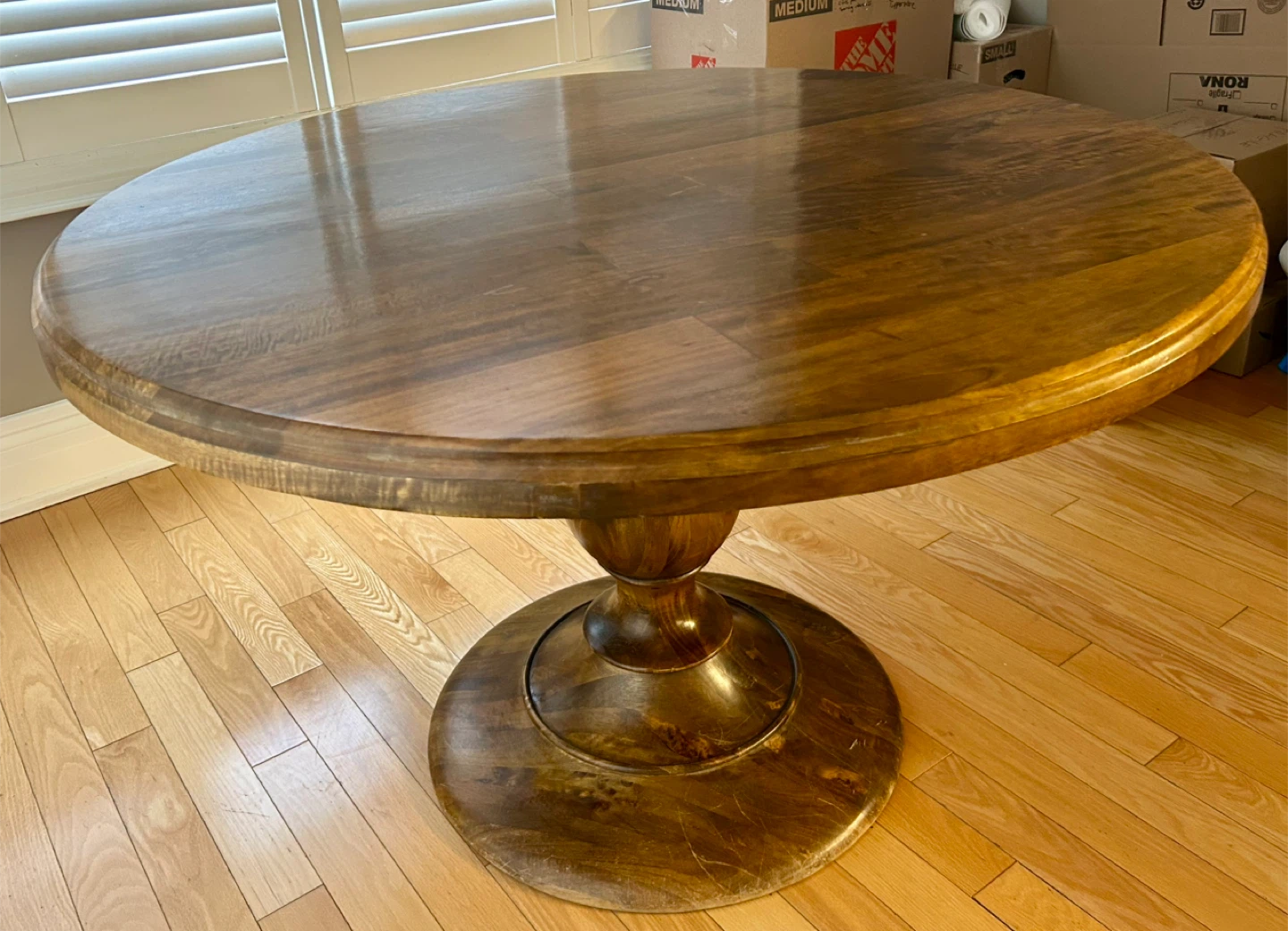 Solid Oak Pedestal Dining Table