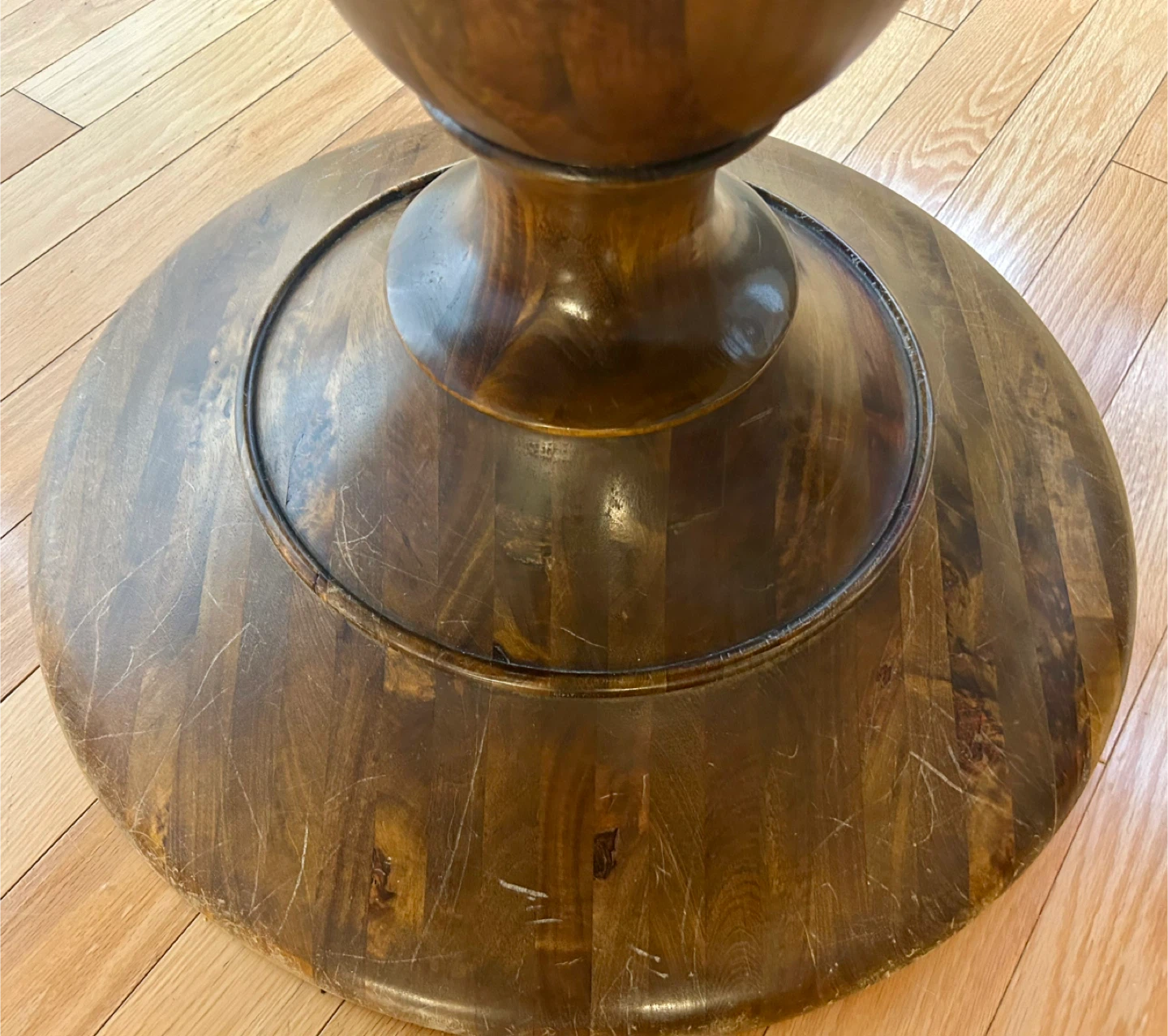 Solid Oak Pedestal Dining Table - photo 5