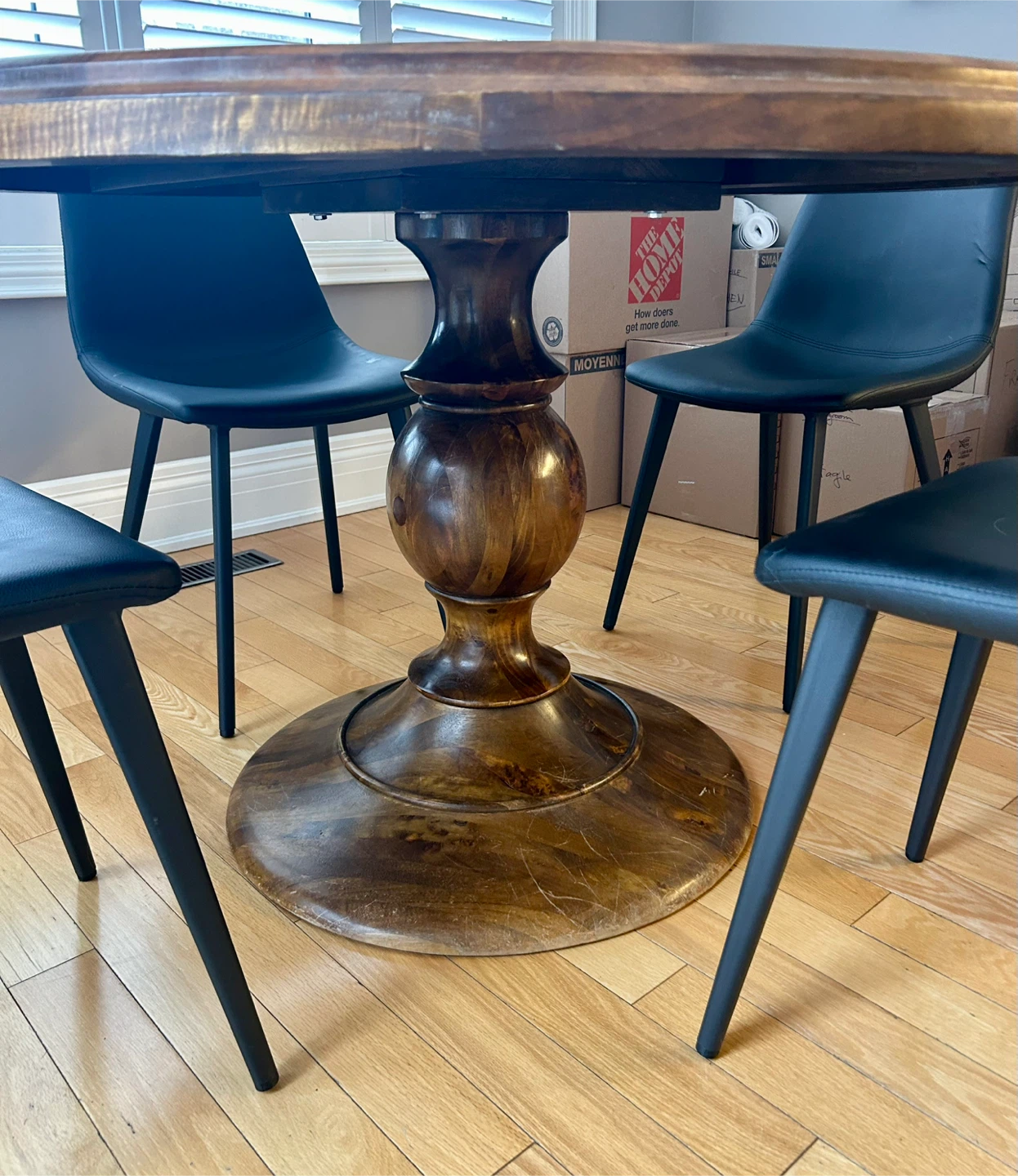 Solid Oak Pedestal Dining Table - photo 2