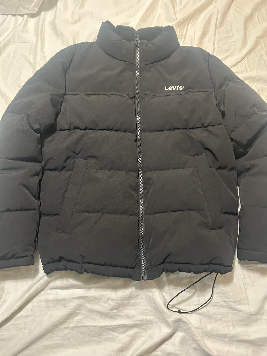 Levi's Black Puffer Jacket - Size Large