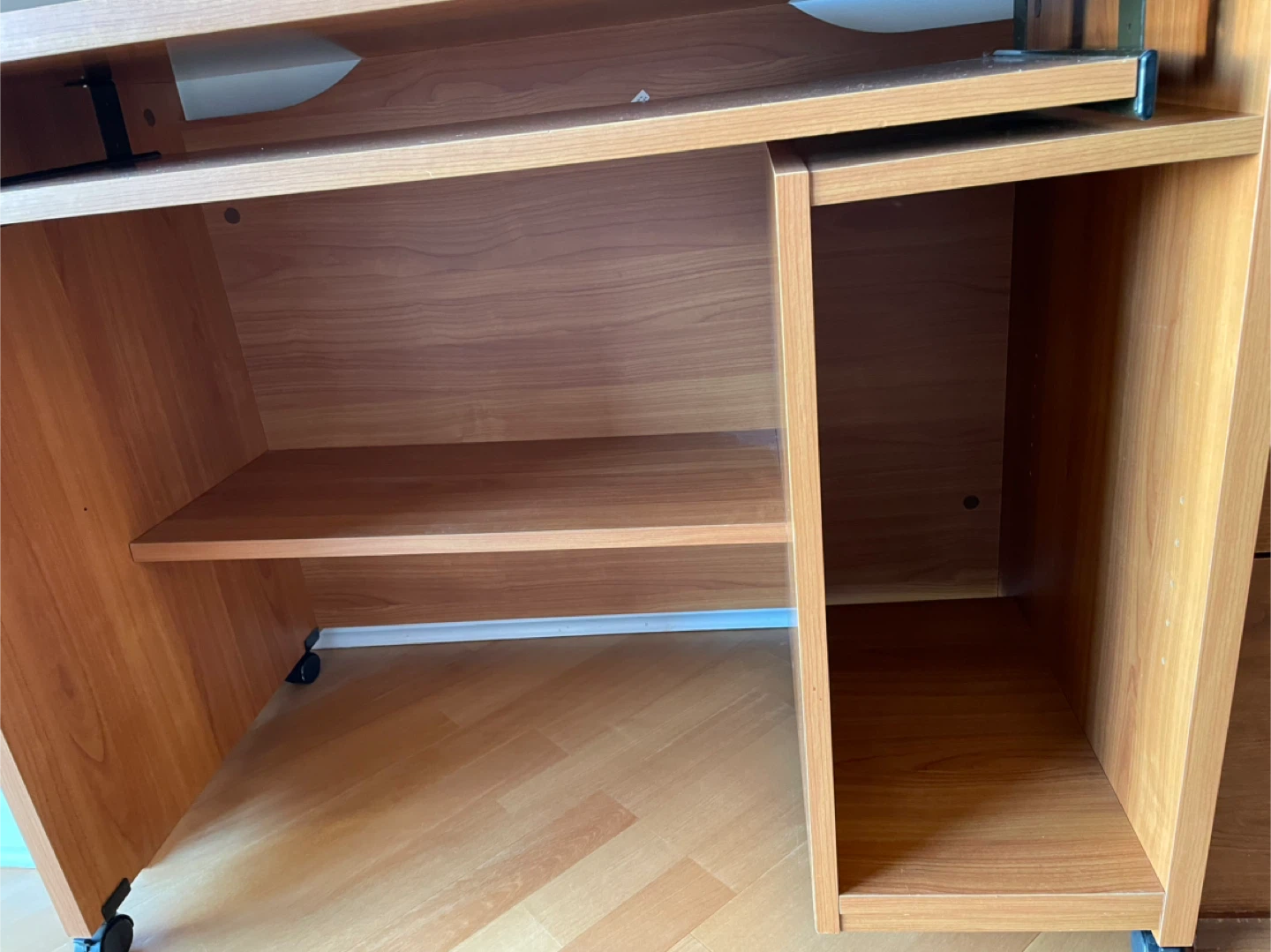 Wood Desk with Pull-Out Keyboard Tray - photo 3