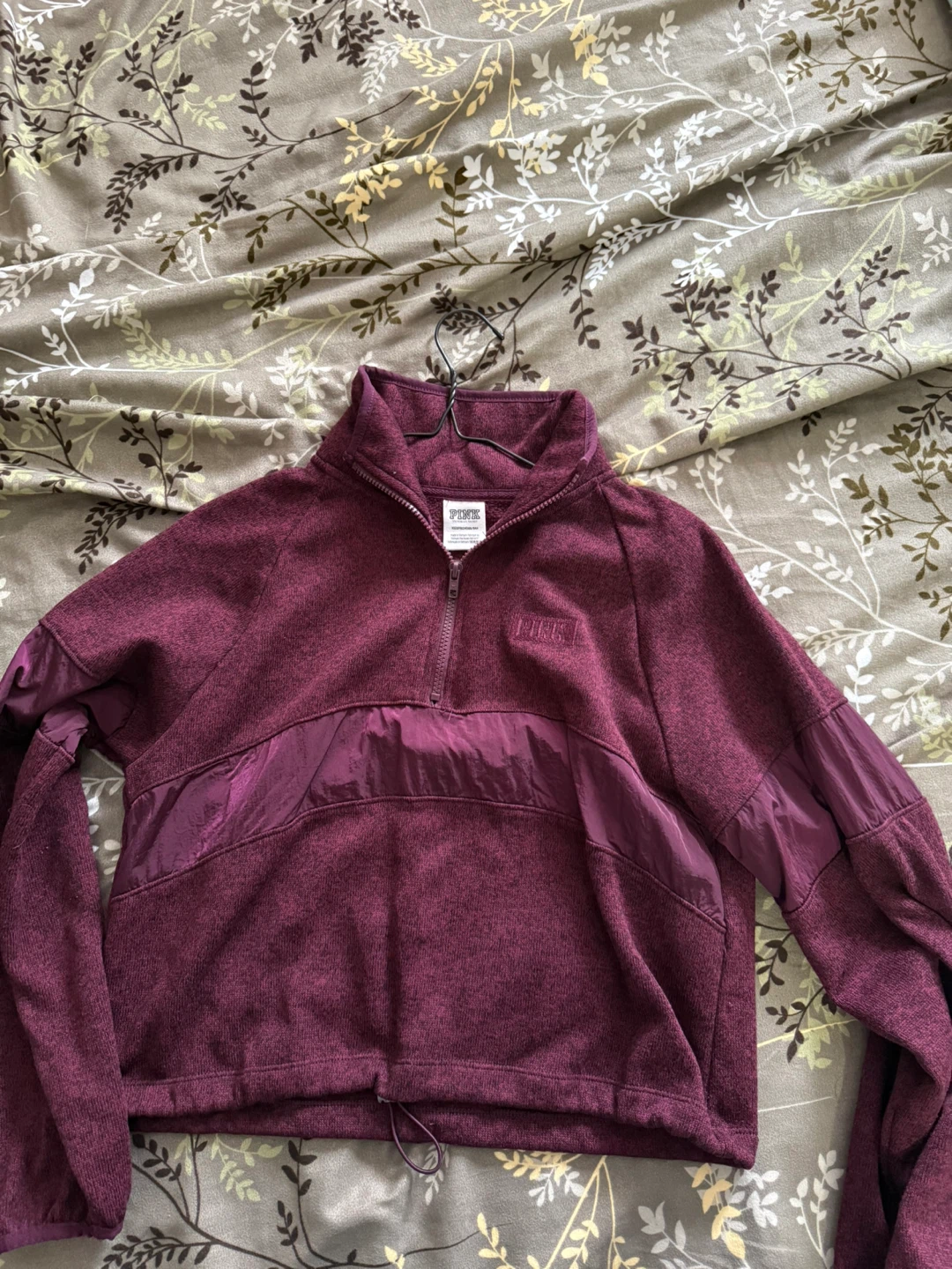 PINK Quarter Zip Pullover - Size Small