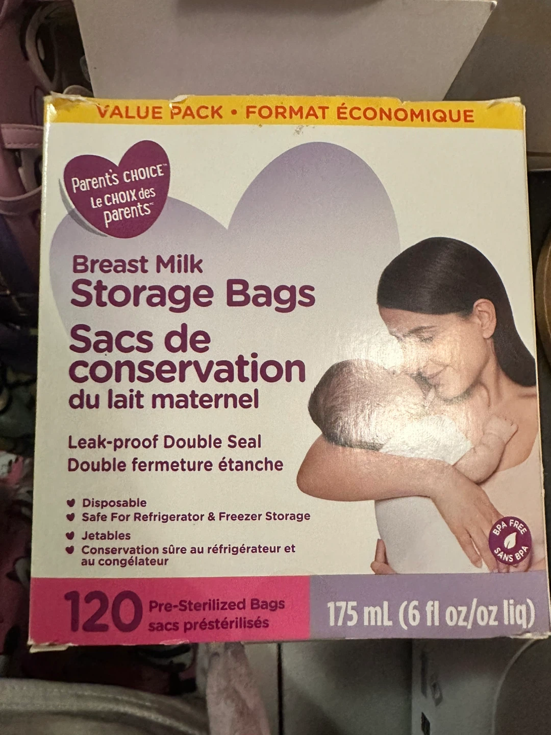 Parent's Choice Breast Milk Storage Bags - 65 count