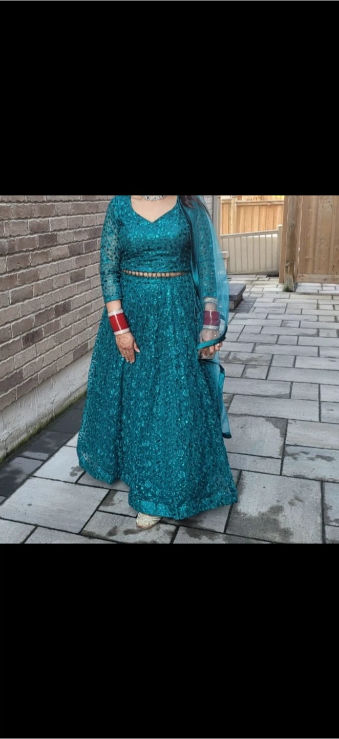 Teal Indian Lengha Dress