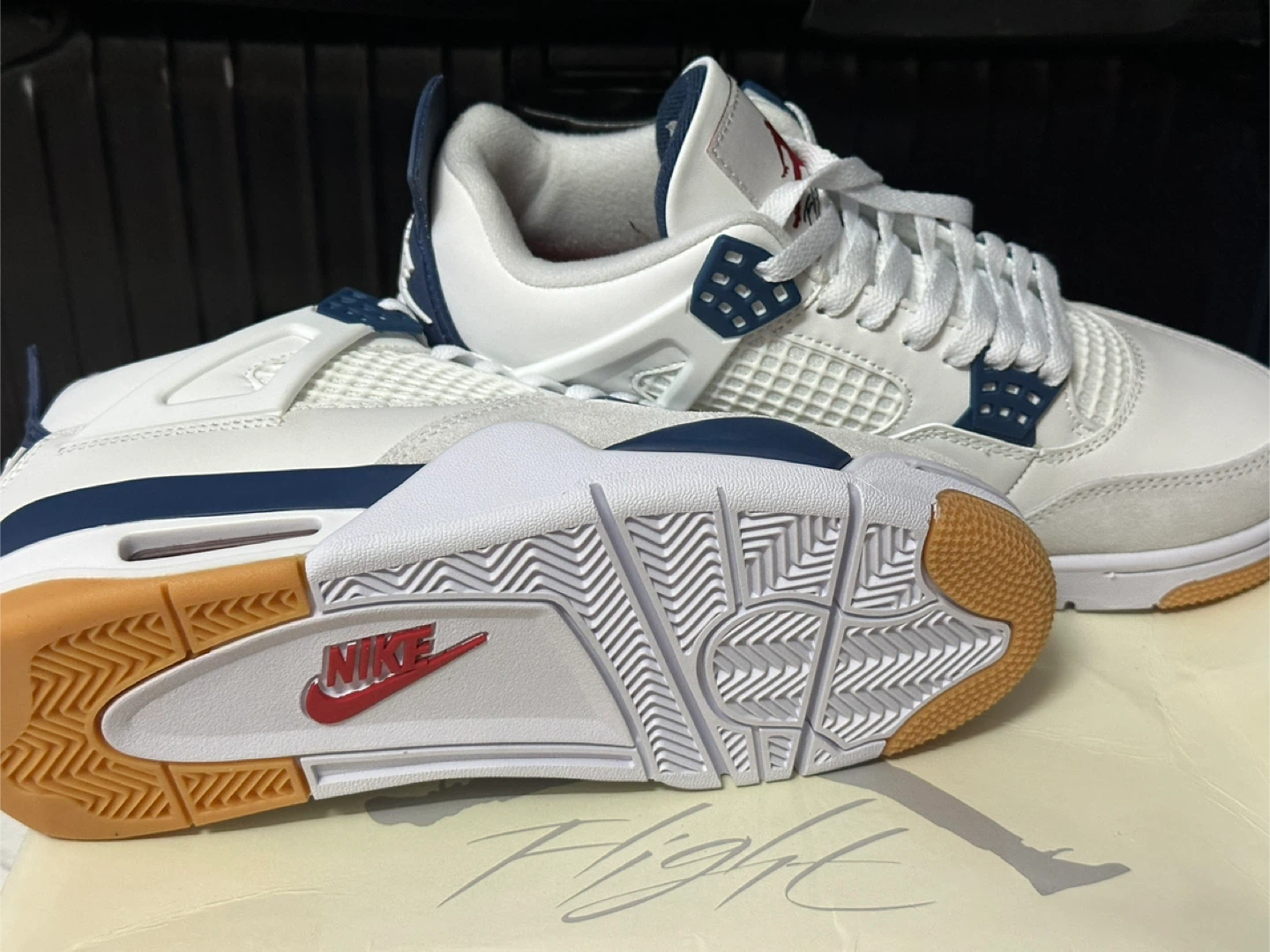 Nike Air Jordan 4 Retro White/Midnight Navy - photo 4