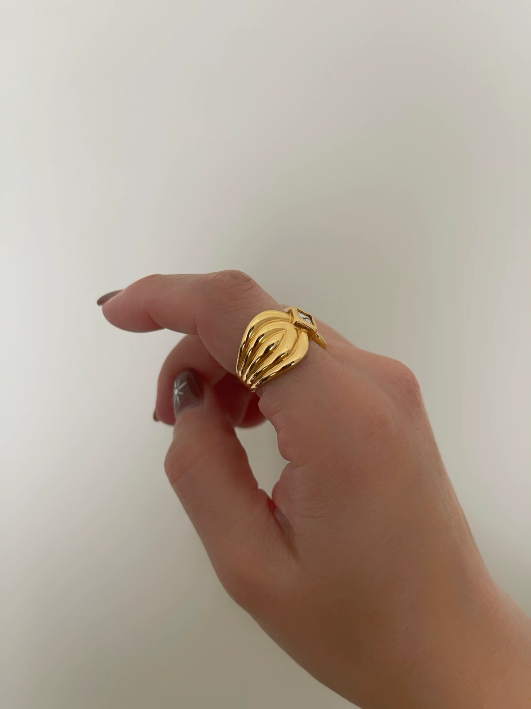 Vintage Art Deco Gold Plated Ring - photo 2