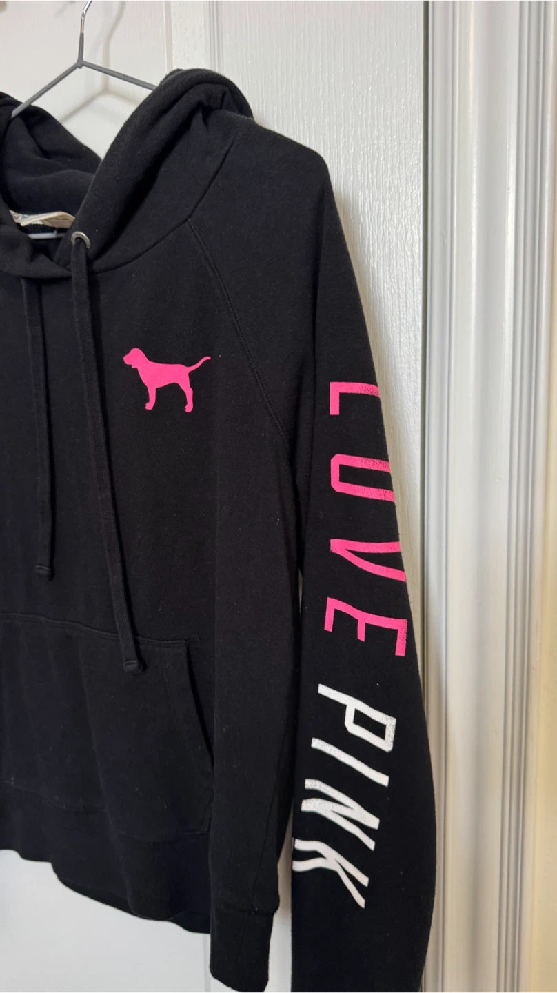 Victoria's Secret PINK Black Hoodie - Size S - photo 2