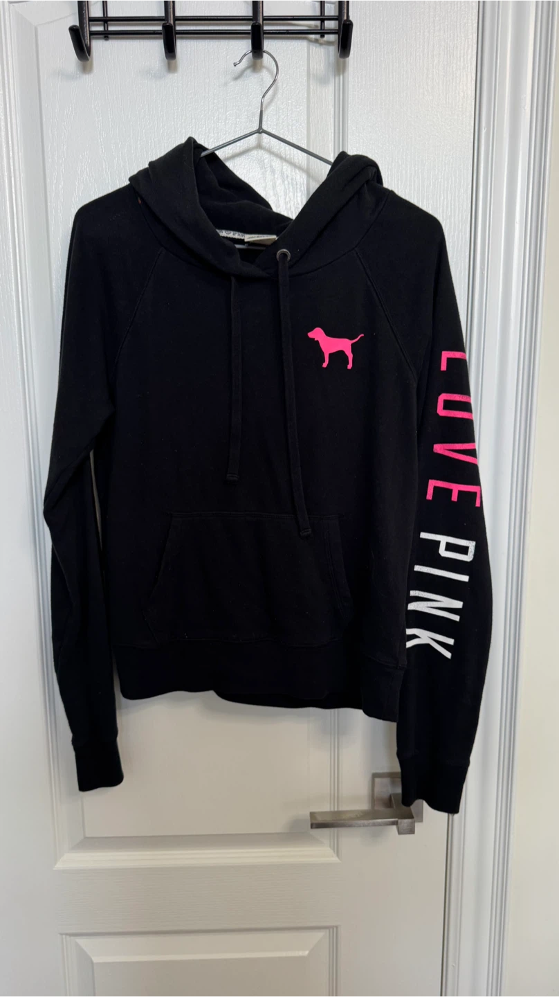 Victoria's Secret PINK Black Hoodie - Size S