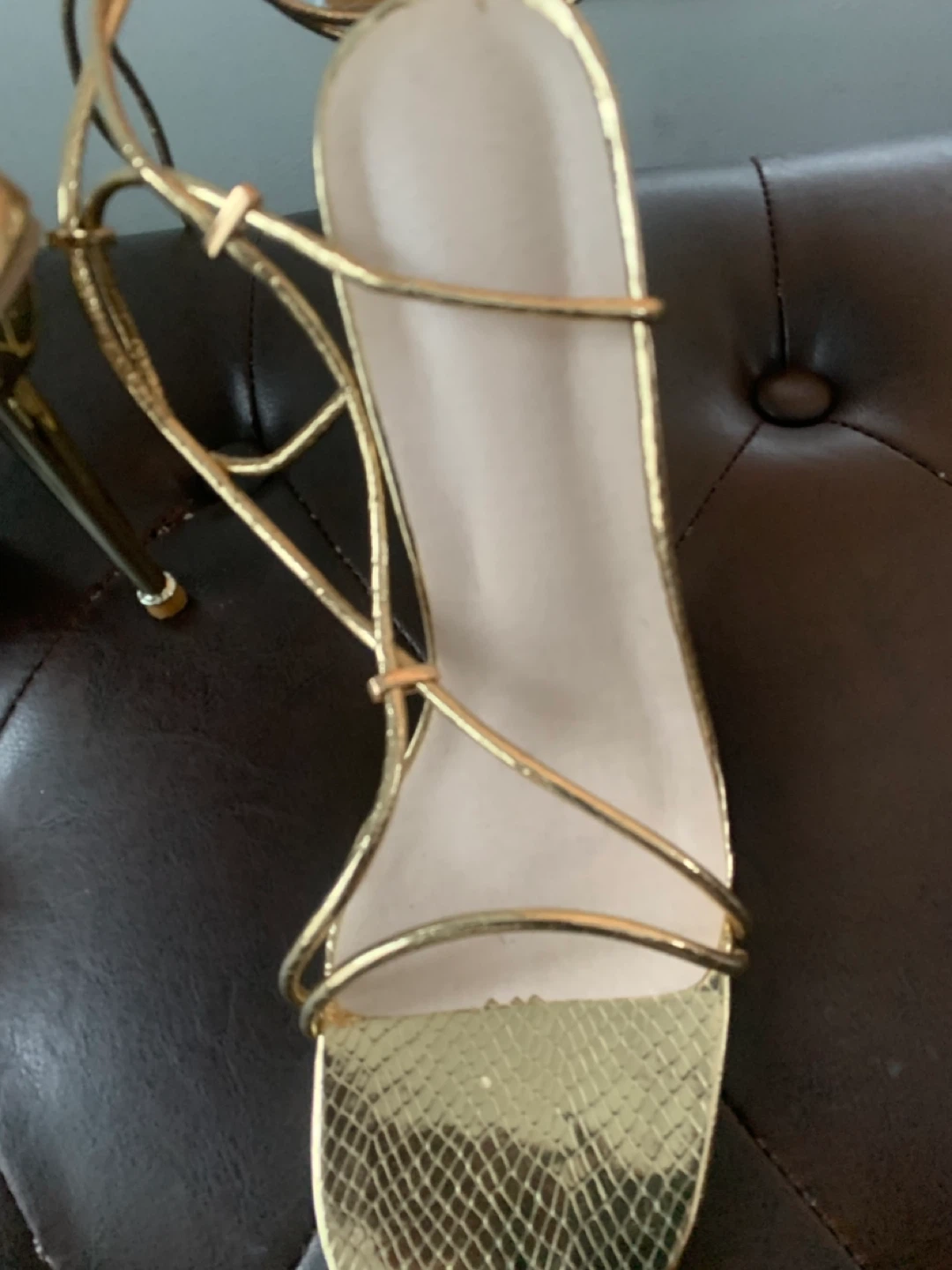 Gold Strappy Heels - photo 3