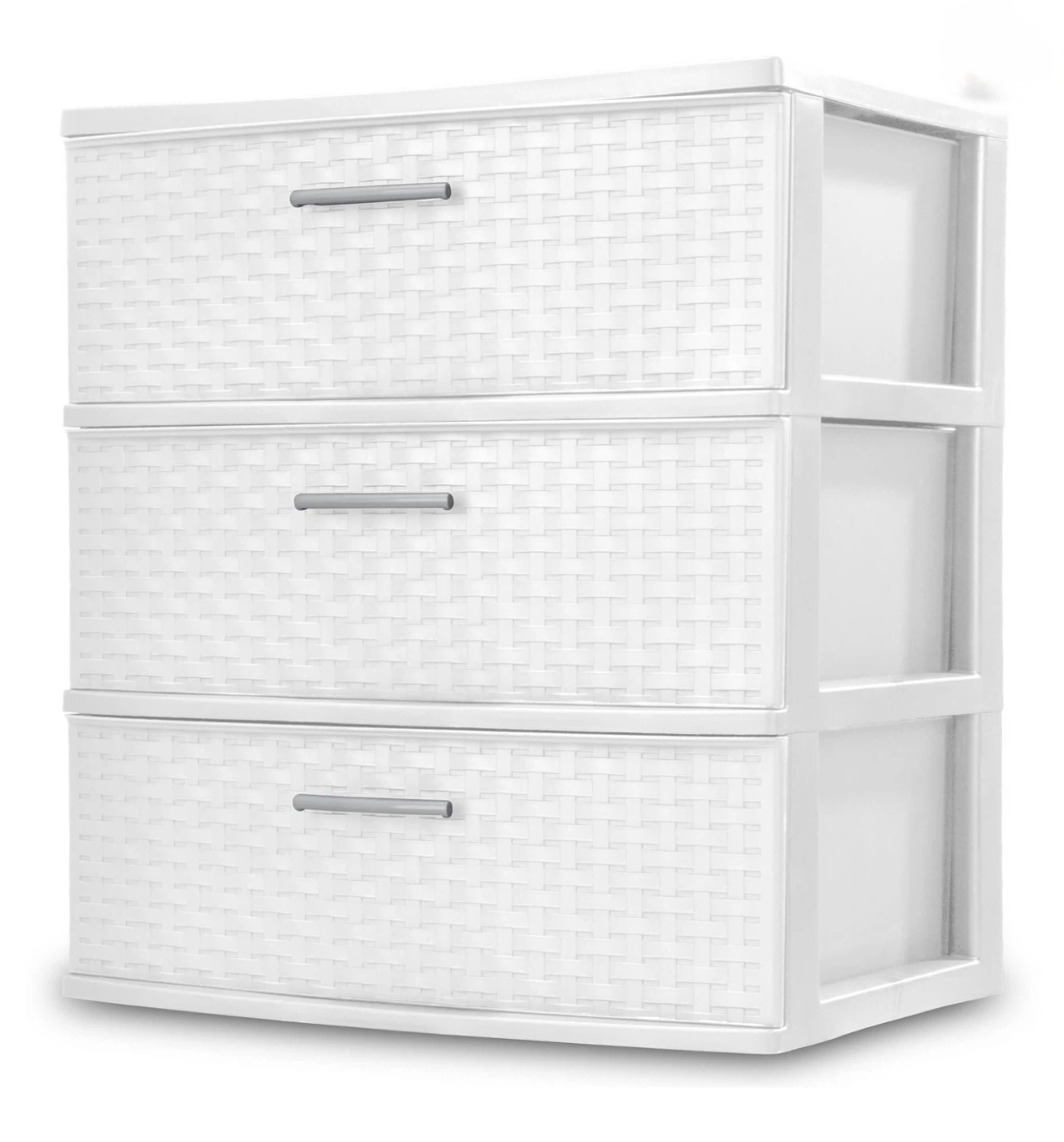 White 3-Drawer Plastic Storage Dresser