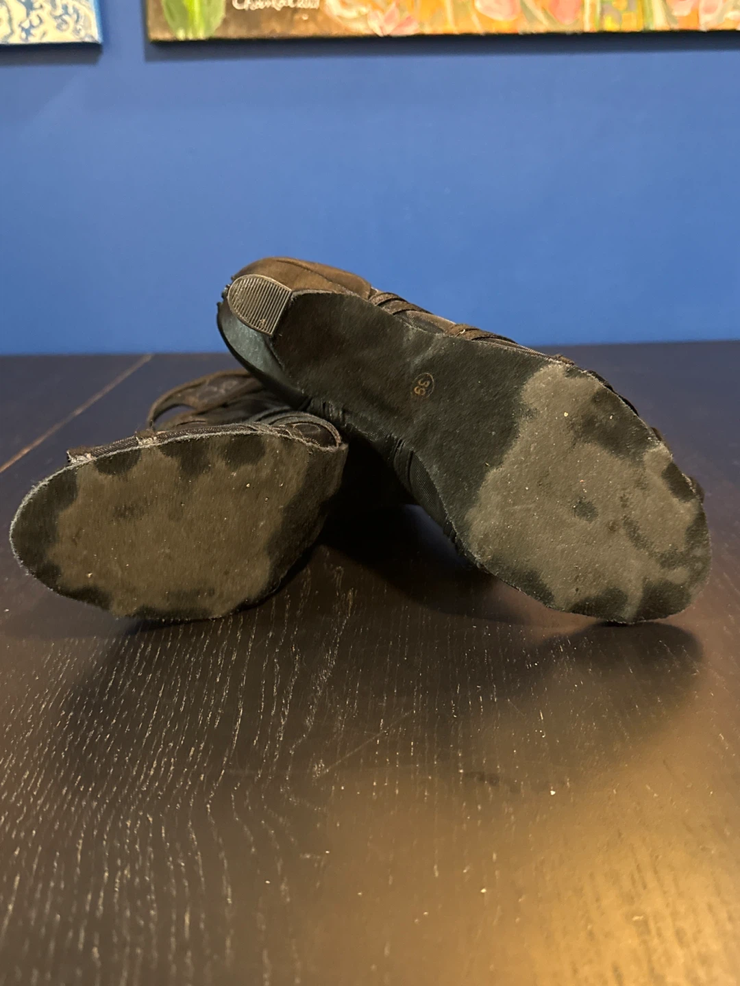 Black Ballroom Dance Shoes - Size 8 - photo 4