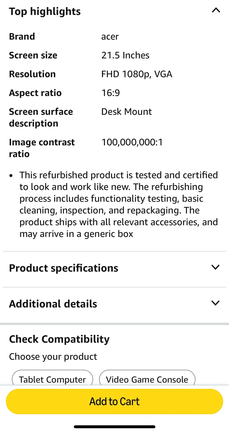 Acer K222HQL 21.5" Monitor - photo 3