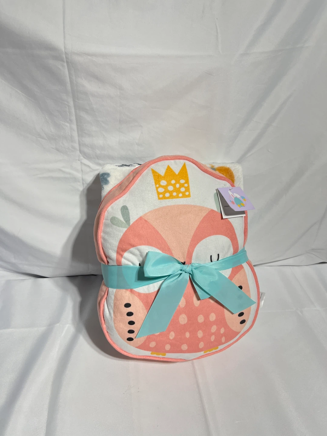 Owl Plush Throw and Cushion Set