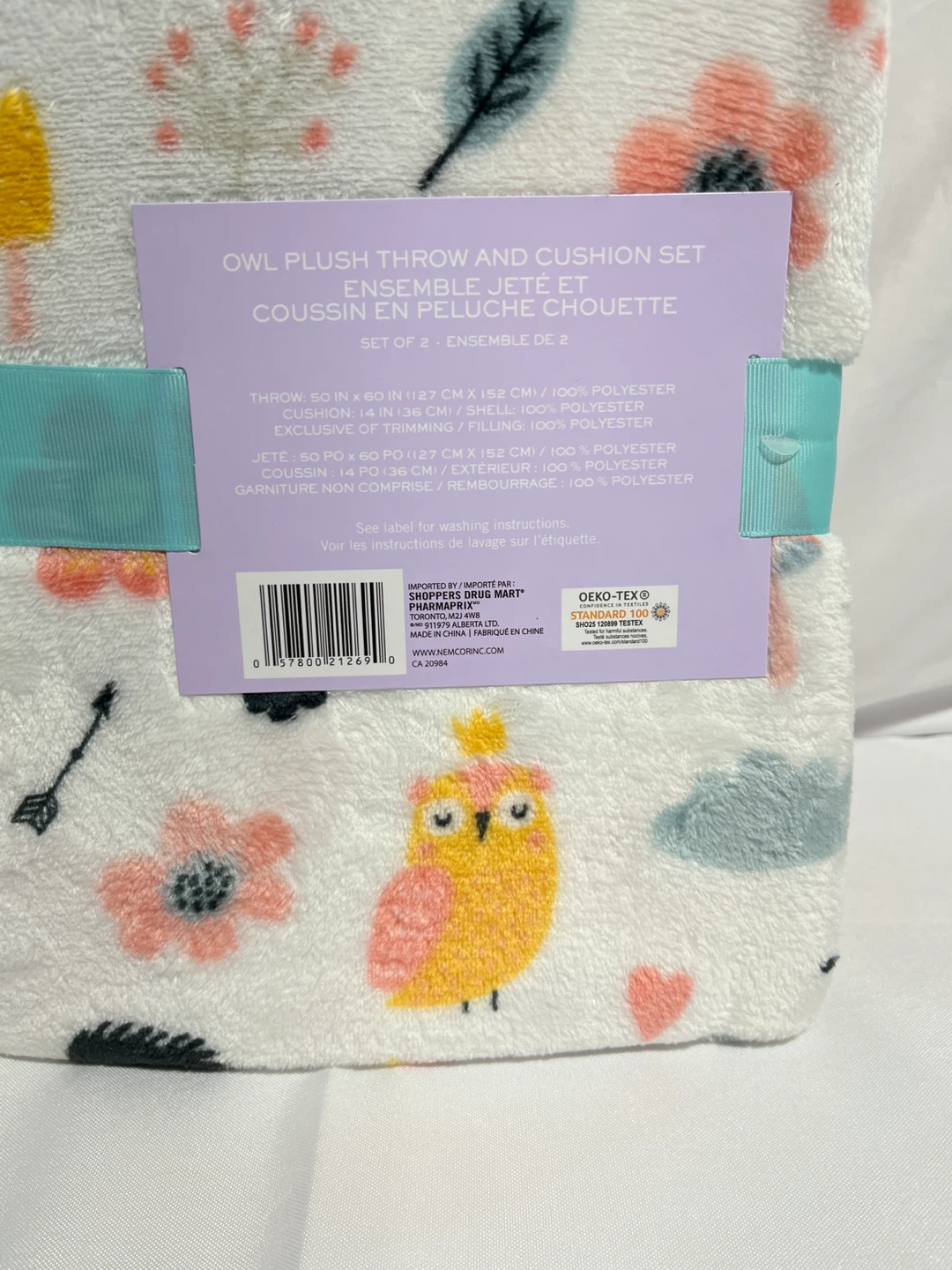 Owl Plush Throw and Cushion Set - photo 2