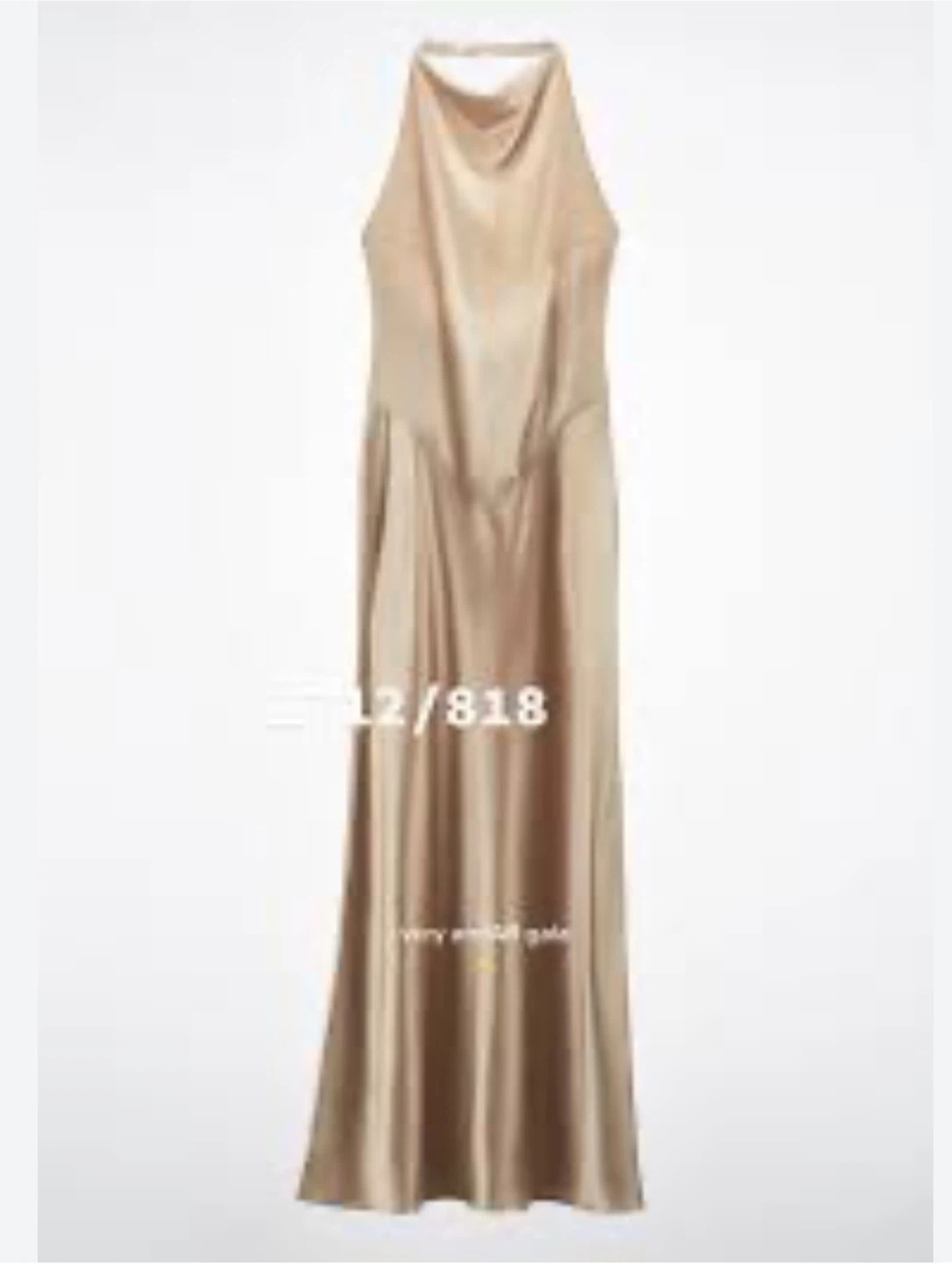 Zara Very Embellished Gold Gown - Size S