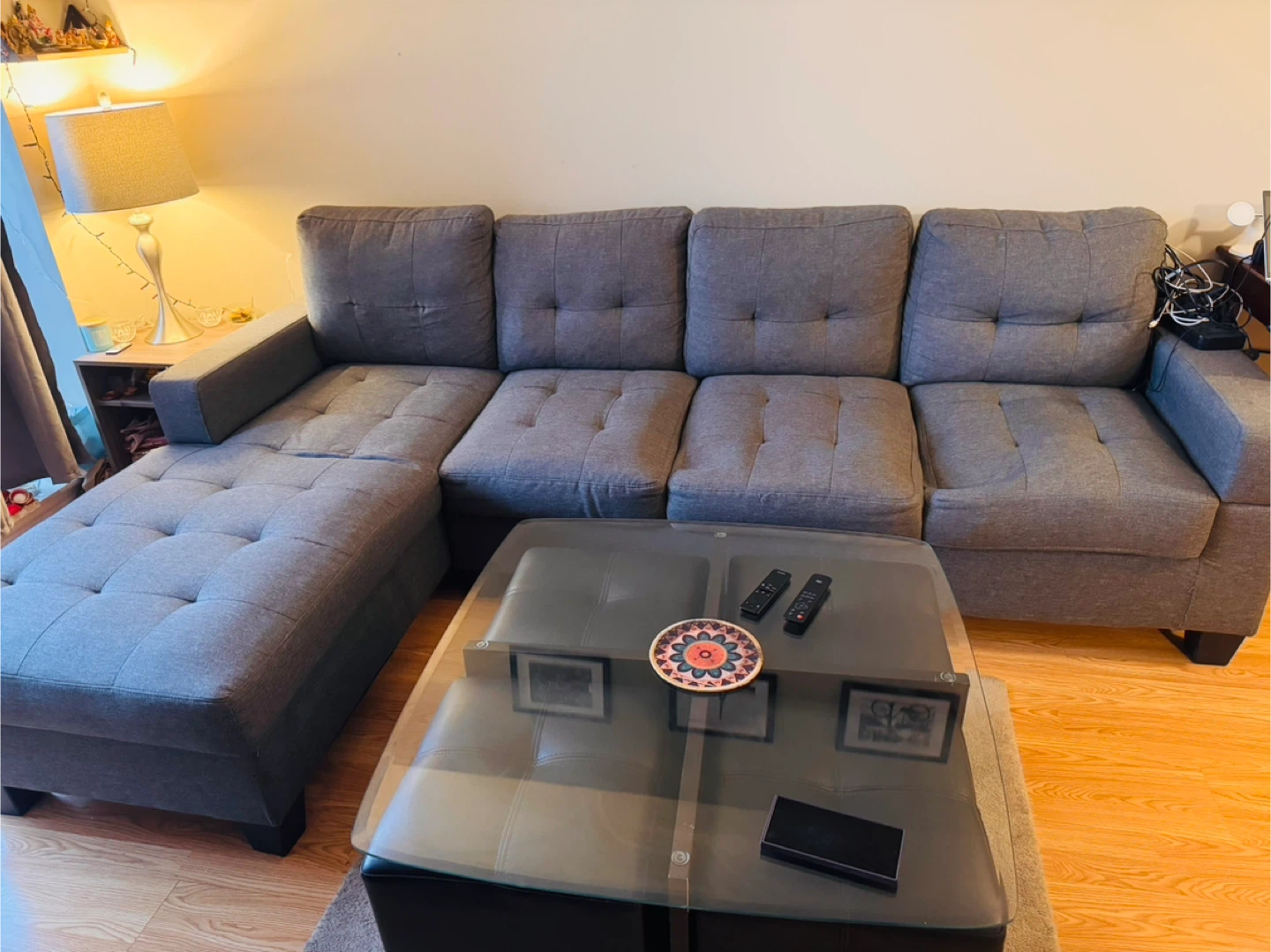 Grey Sectional Sofa with Storage – $50 - photo 3