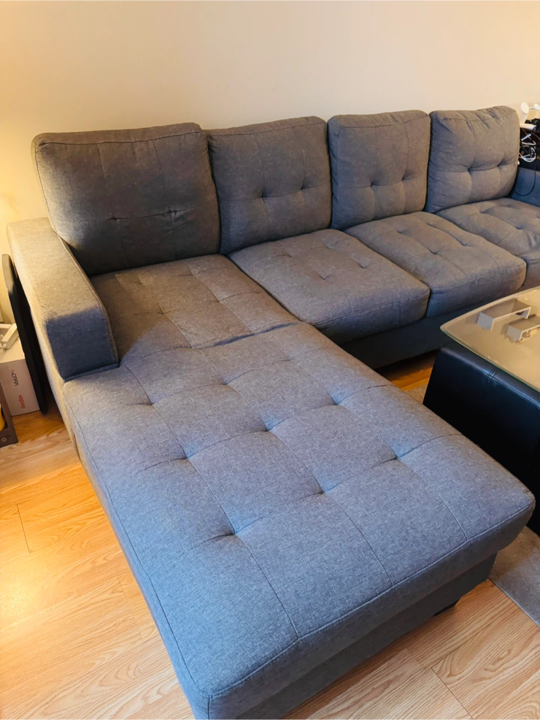 Grey Sectional Sofa with Storage – $50 - photo 2