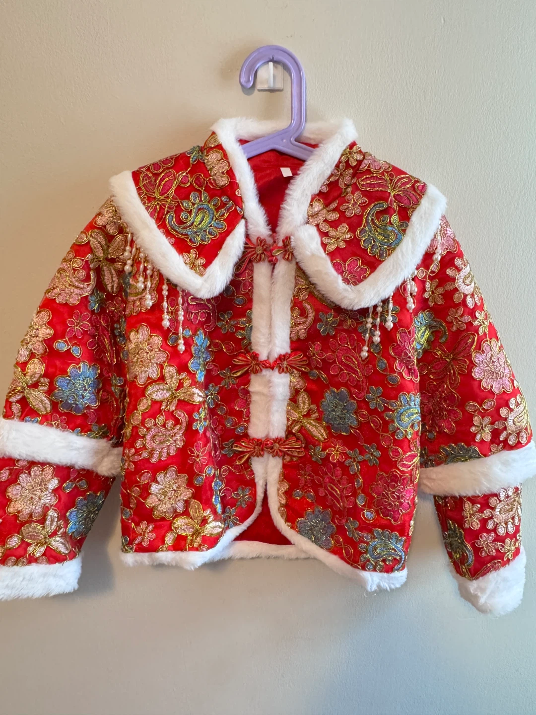 Red Chinese New Year Jacket Toddler size 6-7T