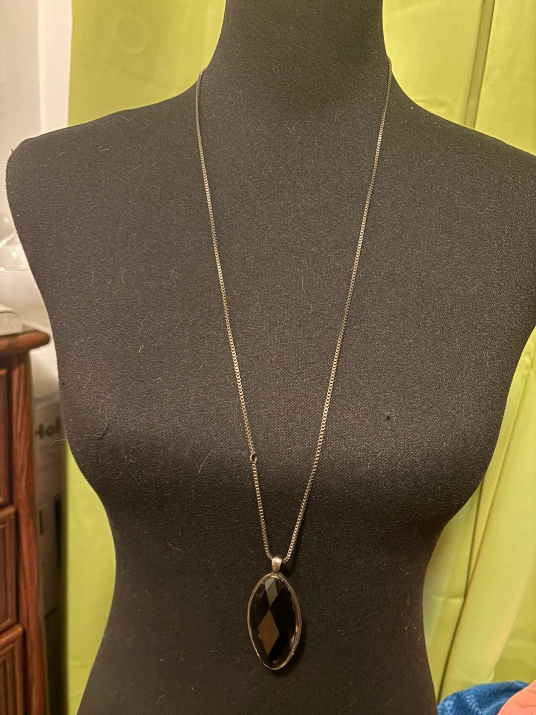 Black Pendant Necklace