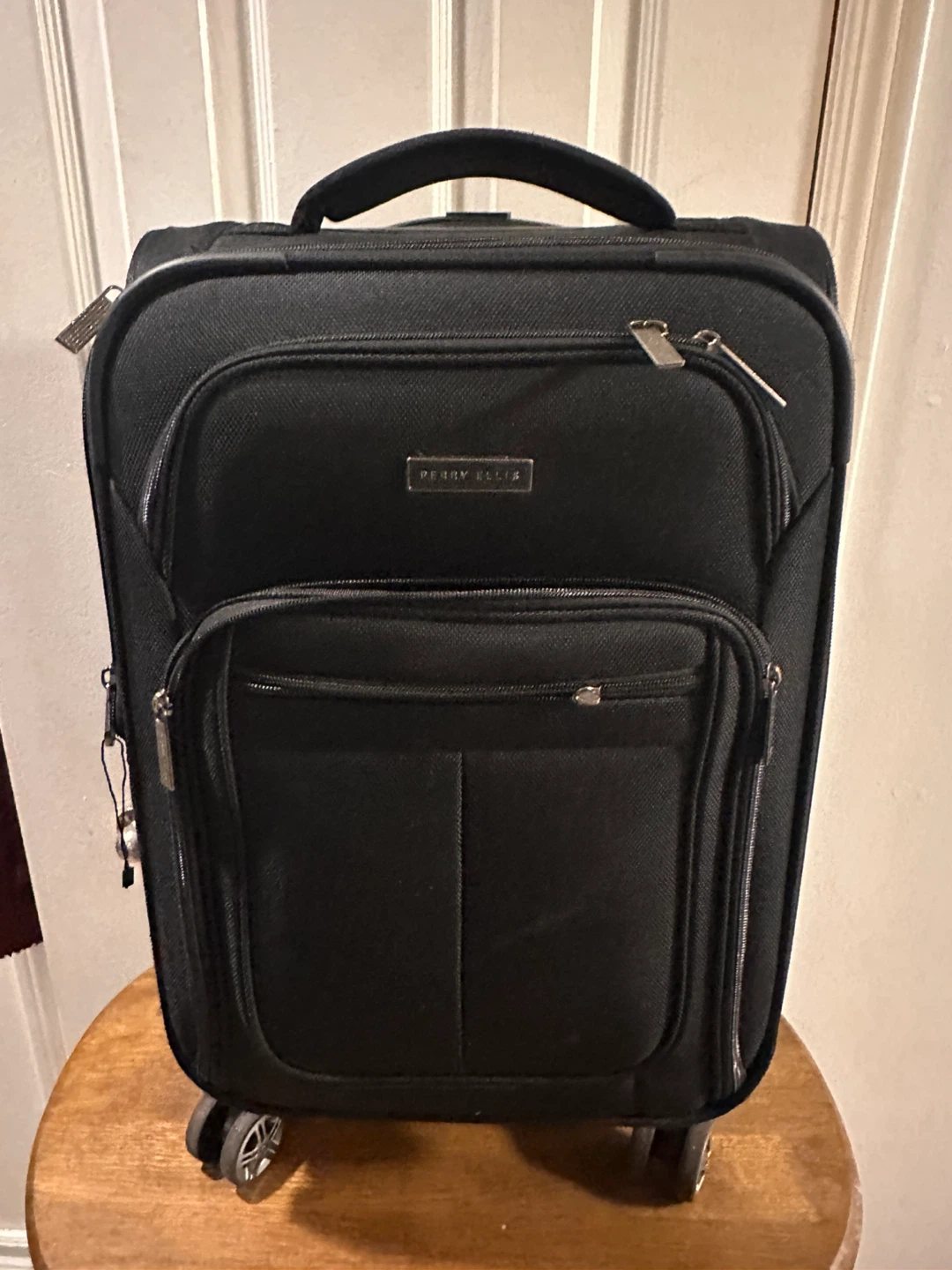Perry Ellis Portfolio Black Carry-On Suitcase
