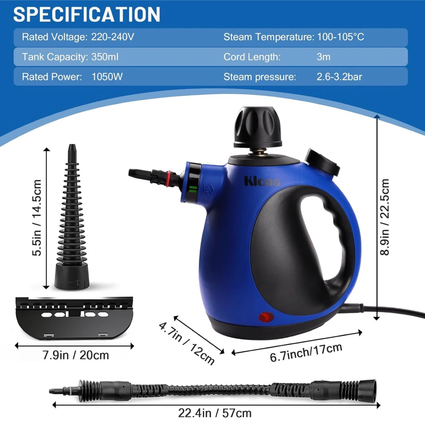 Klona Handheld Steam Cleaner - photo 4