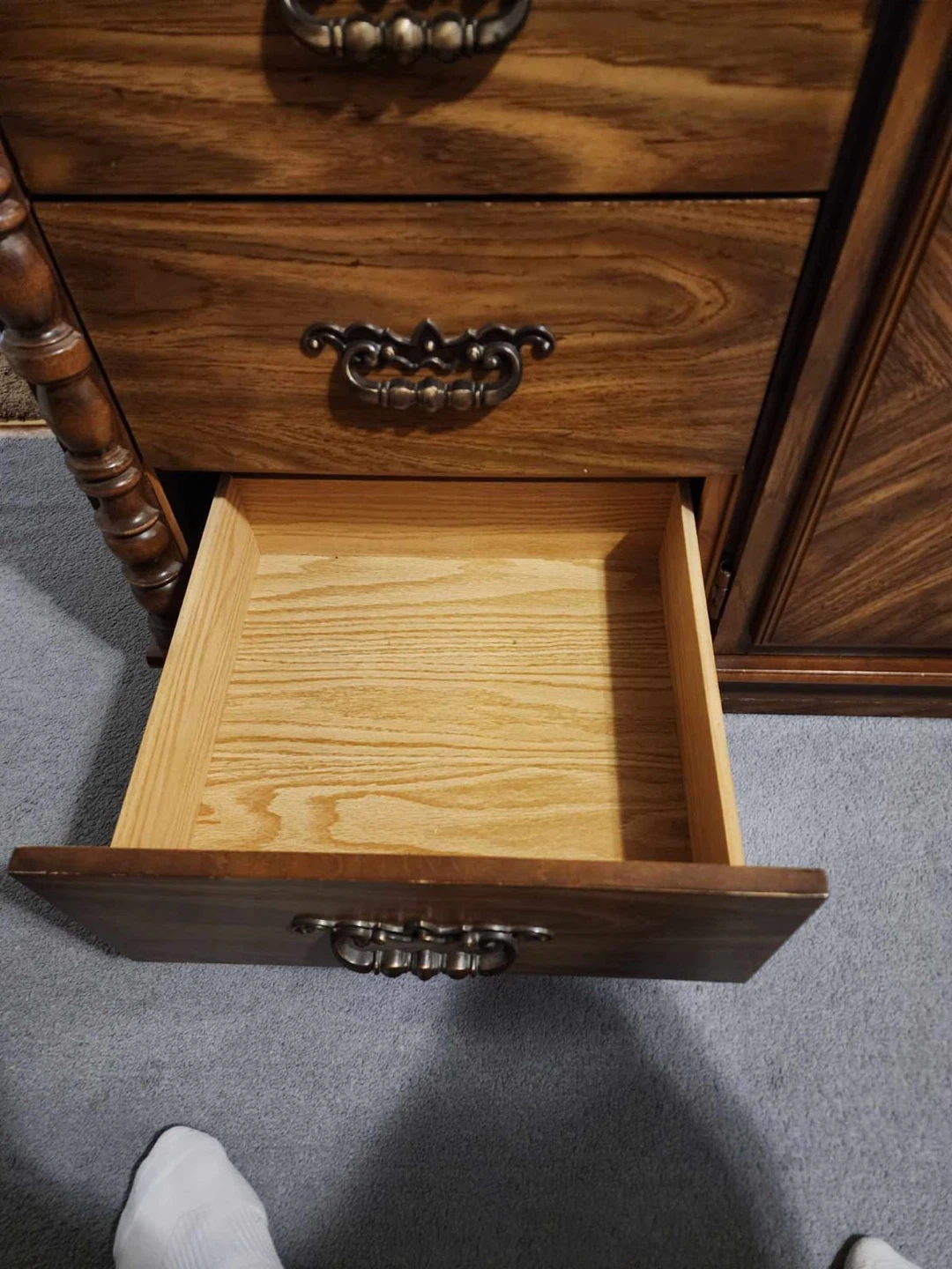 Vintage Wood Dresser with Mirror - $120 - photo 2