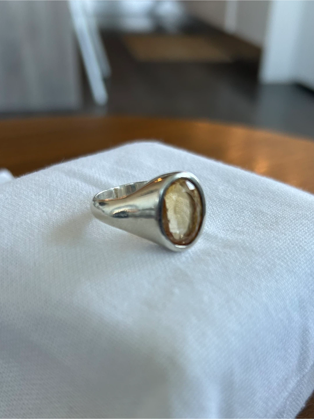 925 Sterling Silver Ring with Citrine Stone - photo 5