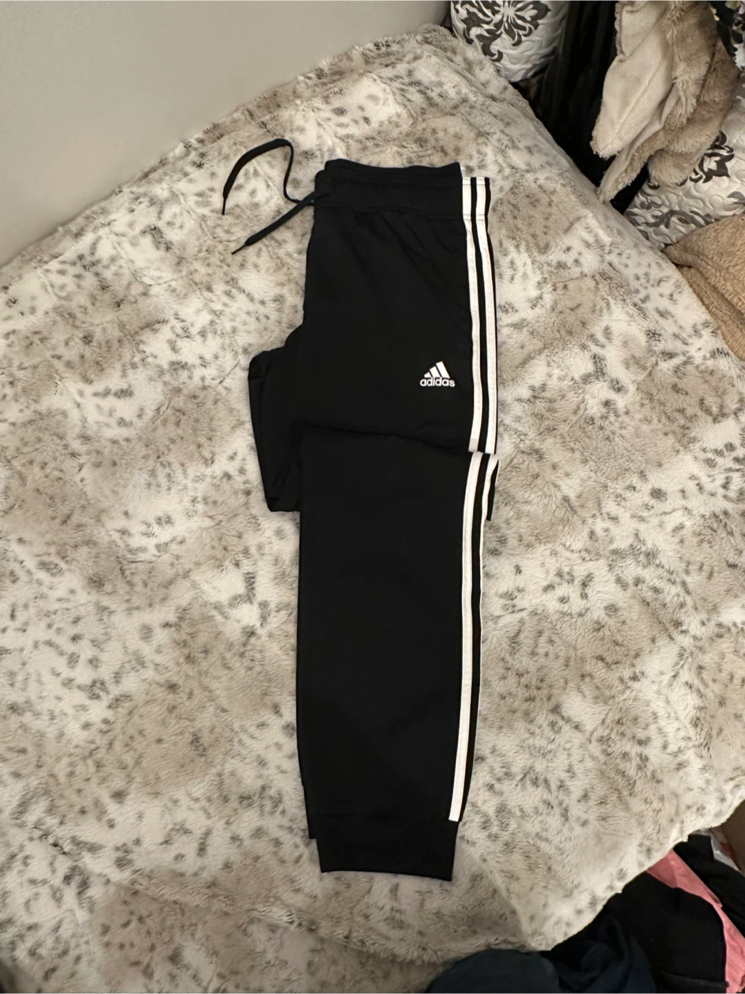 $15-New-Adidas Black Joggers Size M - photo 3