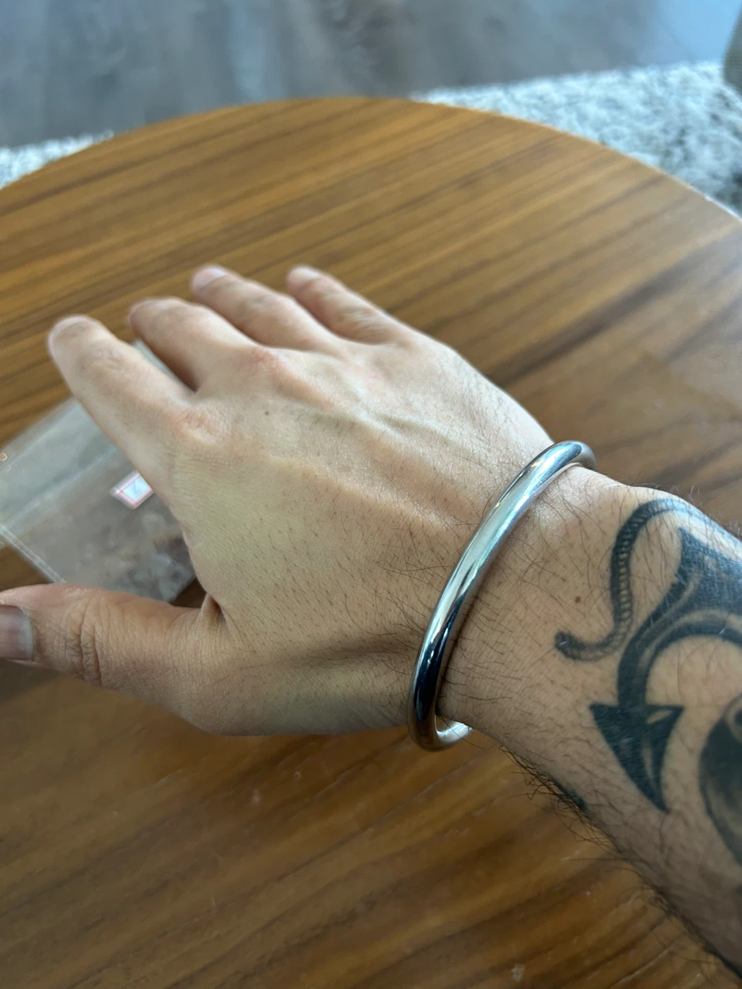 Stainless Steel Bangle Bracelet - 67mm - photo 3