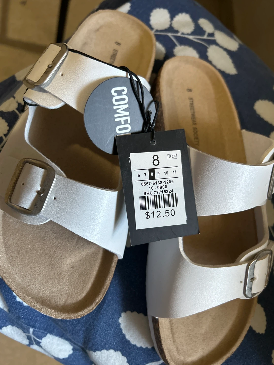 Streetwear Society White Sandals - Size 8 - photo 3