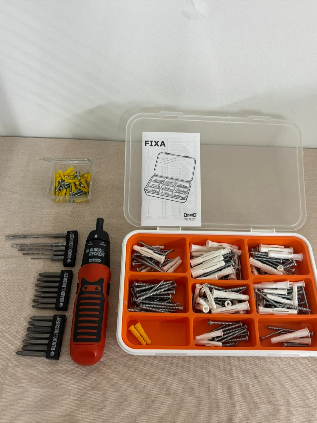 Screws & Anchors and Alkaline Screwdriver