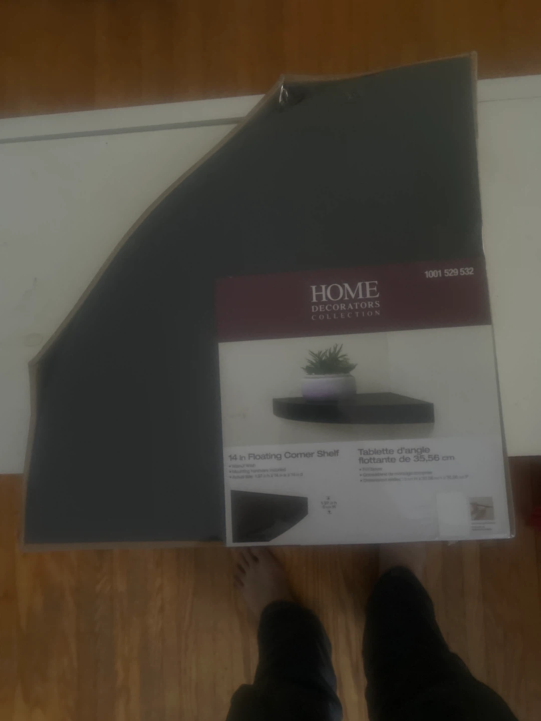 HOME DECORATORS COLLECTION 14 in Floating Corner Shelf