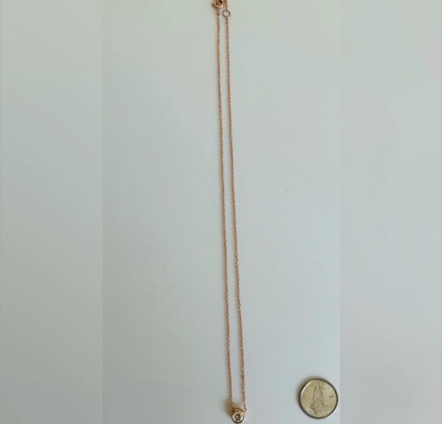 Rose Gold over Sterling Silver CZ Pendant Necklace - photo 4
